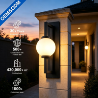 Applique murale LED carrée moderne personnalisée, durable, étanche IP44, en aluminium noir, lumière du jour 5000K, angle de faisceau de 20 degrés, garantie 3 ans pour l'extérieur