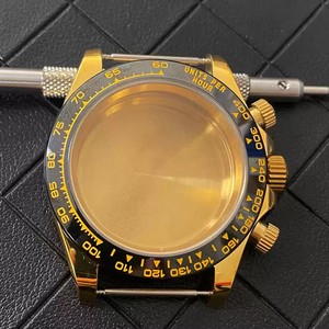 Boîtier de montre en acier inoxydable massif de 39mm avec lunette en céramique et verre saphir pour pièces de montre de mouvement VK63 - Product Image 6