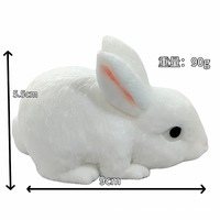 Jouet Squishy Lapin Blanc Mignon en Plastique, Doux et Humide, à Rebond Lent, Anti-Stress, pour Interaction Parent-Enfant, Cadeaux Promotionnels pour Salons Professionnels