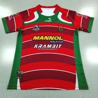 Camisetas de Rugby Sublimadas Personalizadas de Spandex Transpirable