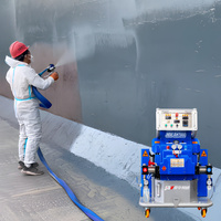 Machine de pulvérisation de revêtements en polyuréthane et polyurée JHBW-AH7000 améliorée 30 kW avec pompe et moteur, haute productivité