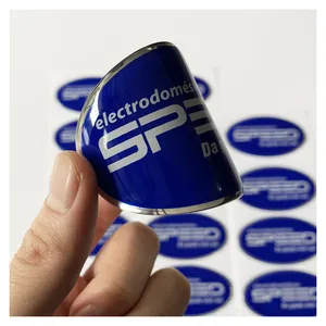 Strong adhesive custom 3d dome silica gel sticker clear epoxy stickers
