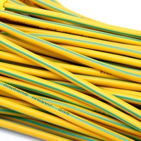 Câble de mise à la terre industriel haute tension personnalisé, faisceau de câblage en cuivre monoconducteur en PVC avec borne annulaire jaune-vert pour mise à la terre