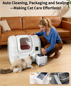 Caja de <span class=keywords><strong>Arena</strong></span> Automática para <span class=keywords><strong>Gatos</strong></span> con Cámara, Autolimpiable, con Reabastecimiento Automático de <span class=keywords><strong>Arena</strong></span>, Empacado y Sellado Automático, y Reemplazo de Bolsas - Product Image 4