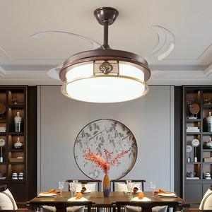 Chinese Style <b>Ceiling</b> <b>Light</b> Led Living Room Bedroom Main <b>Light</b> Walnut Wood Design Hardwired Switch Control - Product Image 3