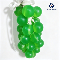 Savon en forme de raisin sur corde, barre artisanale, décoration de bain, cadeaux parfumés pour fêtes |   Savon artisanal en forme de fruits suspendus - 25 pièces