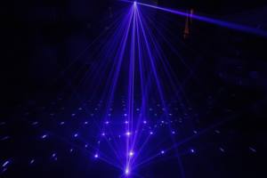 Proyector de luz láser RGB de un solo orificio Efecto de rejilla a todo color Modo de control DMX512 para iluminación de escenario DJ Disco KTV Discotecas - Product Image 6