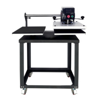 Nouvelle arrivée 40x50 électrique Double Station support stable haute pression presse à chaud Machines vêtements transfert de chaleur presse à chaud