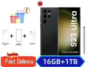 Hot Sales S23 Ultra 5G Smartphone Dual SIM 6.8-inch 16GB+1TB 50MP+108MP Camera 6800mah battery global version