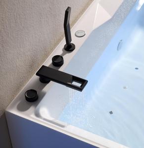 <span class=keywords><strong>Baignoire</strong></span> rectangulaire de luxe en acrylique de 71 pouces, design original Affianre, style européen, 6 jets, chauffée, avec massage à air et bain à remous pour immersion relaxante - Product Image 4