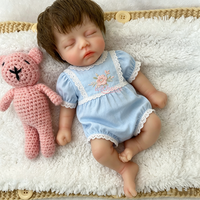 Poupée Reborn en Silicone de 12 Pouces Sleepy avec Sucette Utilisable, Jouet Interactif pour Enfants