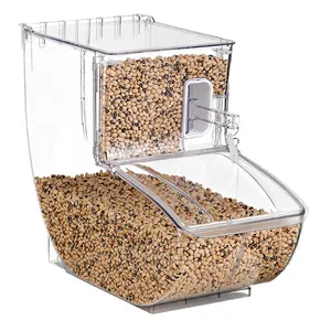 Cửa hàng bán lẻ siêu thị nhựa PC hạt ngũ cốc Acrylic Kẹo hộp và bin số lượng lớn thực phẩm container với Scoop - Product Image 1