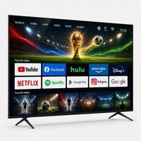 Téléviseur LED intelligent Android 15 sans cadre de 100 pouces, 4K UHD, WiFi, télécommande vocale, DVB-T2/S2 ATSC ISDB-Tb, OEM ODM, télévision à écran plat pour hôtel