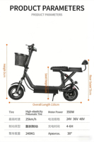 Vélo électrique pliable mini pour la ville et les loisirs, batterie au lithium, cadre en acier à haute teneur en carbone, 350W, roues de 10 pouces, vitesse unique, frein à tambour, autonomie