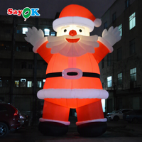 Décorations de Noël gonflables de 7 m avec lumière LED, Père Noël