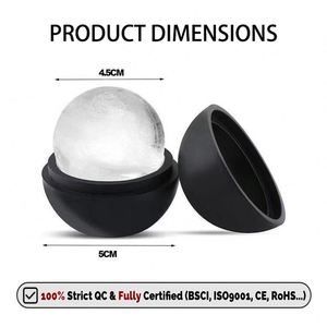 Factory Wholesale Reusable Silicone Sphere Mold Custom Small Round Cube Ice Ball Maker for Drinks With Logo - Product Image 4