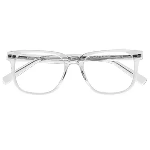 Customize Acetate Eyewear Square Transparent Eyeglasses Frame Men Blue Light Blocking Glasses Women High Quality Acetate Glasses