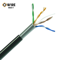 Cable Ethernet UTP Cat5e de Doble Revestimiento OWIRE 4P para Interiores/Exteriores, Conductor de Cobre, 305m de Longitud, Conector RJ45