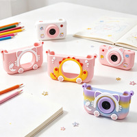 Étui de protection pour appareil photo pour enfants en silicone écologique et mignon avec logo personnalisé, accessoire portable, coque promotionnelle