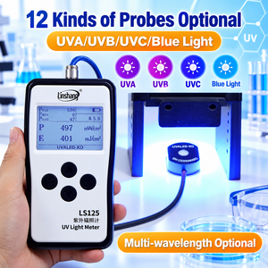 Medidor de Luz UV Multi-Sonda LS125 con 12 Sondas Digitales para Pruebas de Intensidad de Energía de Luz UVA, UVB, UVC y Luz Azul - Product Image 5