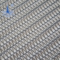 Décoration artistique suspendue au plafond en maille spirale tissée élastique, acier inoxydable de luxe 304/316, finition 2B
