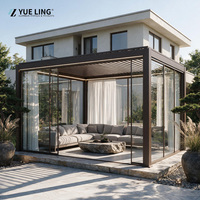 Pergola motorisée à toit à lames orientables en aluminium, sur mesure pour les constructeurs et les entrepreneurs, pergola d'ombrage imperméable pour cour