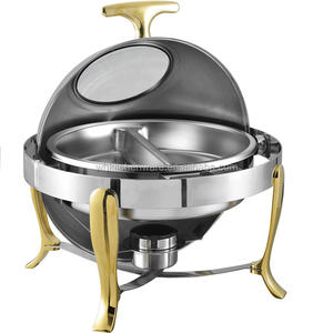 Calentador de alimentos de buffet de acero inoxidable con plato de frotamiento ecológico de fábrica a la venta - Product Image 1