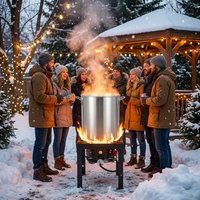 Kit de friteuse à propane d'extérieur de 30 Qt avec brûleur de 50 000 BTU, pot en aluminium et régulateur certifié CSA pour dinde de 13 lb