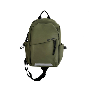 Sac de poitrine à fermeture éclair en nylon avec logo personnalisé - Sac à bandoulière pour un usage décontracté unisexe, étudiant, sport, petit sac à dos - Product Image 4