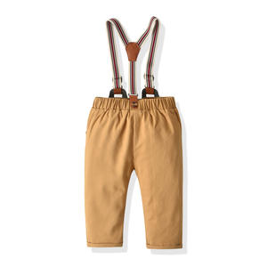 Vêtements décontractés pour bébés, ensembles de chemises pour bébés garçons et pantalons cargo kaki, ensembles de Chine - Product Image 5