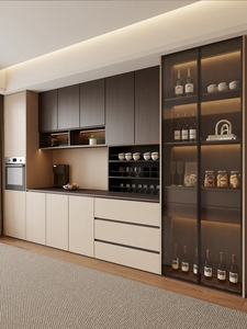 Credenza Personalizzata in Stile Legno Naturale con Panca, Unità Combinata per Pranzo, Stoccaggio <span class=keywords><strong>e</strong></span> Seduta per Piccoli Spazi - Product Image 2