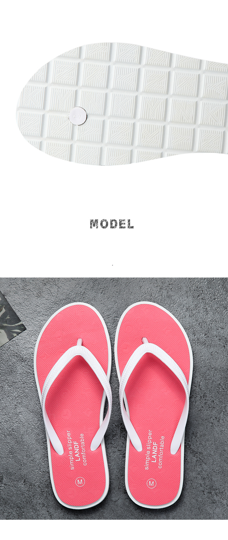 New Flip-flops Slippers Summer Outdoor Non-slip Fashion Flat Rubber Wear-resistant Beach Sandals