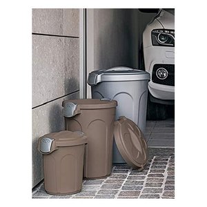Bidoncino (23Lt) coperchio a clip JERRY <b>Tortora</b> 70325 - Product Image 2
