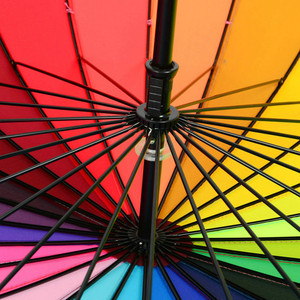 Chất Lượng Tốt Nhất 24 Xương Sườn Windproof Chromatic Cầu Vồng Ô Hiện Đại Cổ Điển Giản Dị Tự Động Của Nhãn Hiệu Mạnh Mẽ Cho Du Lịch Đám Cưới - Product Image 6