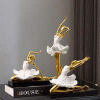 Sculpture de demoiselle d'honneur mignonne de style nordique, design personnalisé, ballerine, décoration de chambre d'enfant, artisanat en résine, cadeau