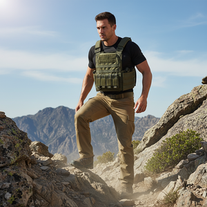 Chaleco Táctico Resistente para Guardias de Seguridad, con Hebilla de Liberación Rápida, Camuflaje - Product Image 1