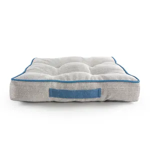 Tapis pour chien super doux, matelas, poignée portable, épais en coton PP, fond antidérapant, lavable, pour animaux de compagnie