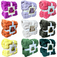 Chinesische Fabrik Günstiger Preis Bubble-Flanell-Fleece-Decke King Size Superweiche Warme Plüschdecke für den Winter