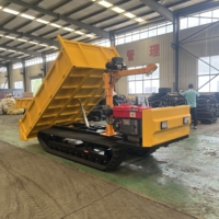 Dumper sur chenilles avec grue à démarrage électrique pour la réparation des routes en montagne – Approvisionnement direct usine