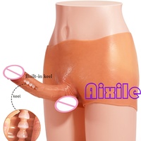 Strap-on Dildo Höschen Realistischer Strap-on Gurt Lesbische Sexspielzeuge Hochelastische Silikon Analdildos Erwachsenen-Sexspielzeug für Frauen Männer