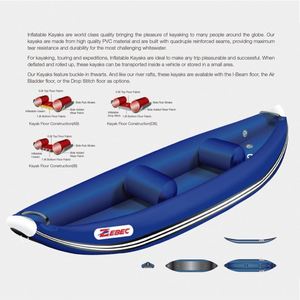 เรือคายัคเป่าลม PF OEM Fishing Drop Stitch สำหรับ 2 คน ทุกขนาด พร้อมชุดอุปกรณ์ครบชุดสำหรับขาย  กระดานพายสำหรับกีฬาทางน้ำ - Product Image 4