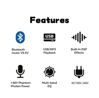 Console de mixage audio professionnelle 24 canaux avec interface USB intégrée pour studio d'enregistrement et diffusion en direct