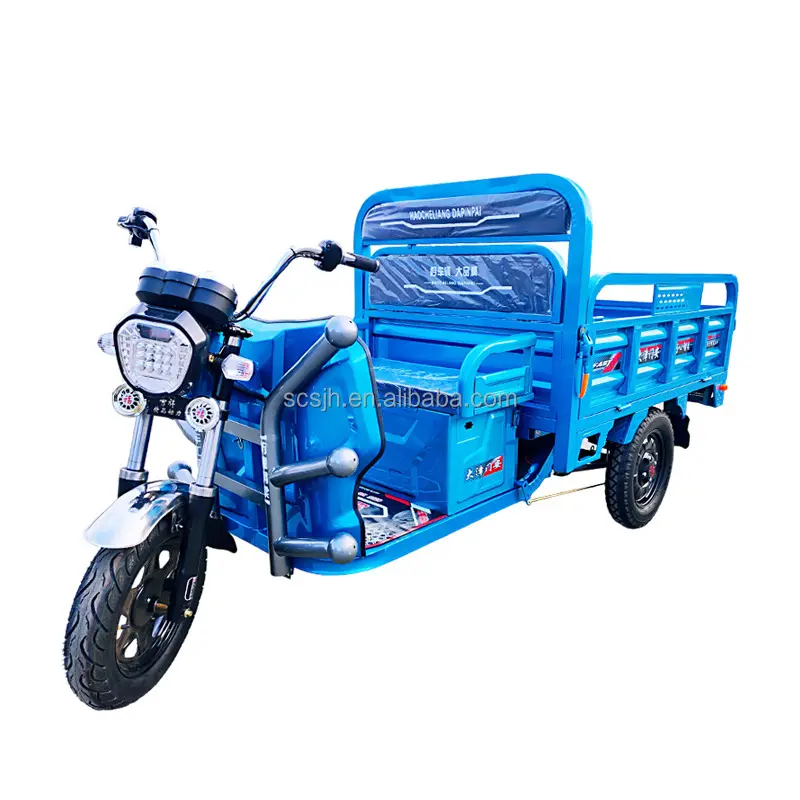 800W New China 3-Wheel Cargo Electric Tricycle Open Motorized Design for Adult Passenger 48V Voltage electric truck for cargo
