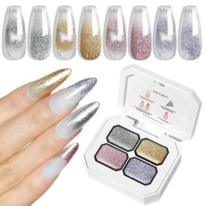 New Arrival Four-Grid Pallet UV <b>Nail</b> Polish <b>Set</b> Professional Soak-Off DIY Salon Patting <b>Gel</b> <b>Nail</b> Designer LED Painting <b>Gel</b> - Product Image 4