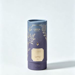 LNMEA Botanica Lavender Calming Roll-On 10ml Purple Tube Gold Foil Design FUXI <b>Model</b> Four-Color Printed Recyclable Packaging - Product Image 1