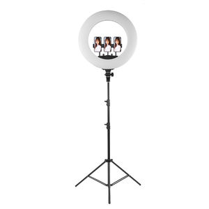 Anneau lumineux LED 18 pouces pour selfie <span class=keywords><strong>avec</strong></span> trépied photographie Anneau lumineux LED maquillage tournage vidéo <span class=keywords><strong>avec</strong></span> trépied anneau lumineux pour téléphone - Product Image 4