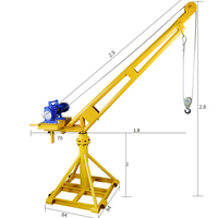 Grue de levage miniature flexible rotative pratique et portable, mini-grue de levage de 1500 kg