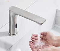 Robinet de lavabo moderne intelligent à capteur tactile sans contact, monotrou, monocommande, en acier inoxydable, avec valve en céramique, pour chambre à coucher, plus de 500 000 utilisations