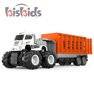 Venta caliente niños aleación inercia potencia Diecast vehículo Tractor contenedor coche cerca Animal remolque cuatro ruedas vehículo transporte juguete - Product Image 2