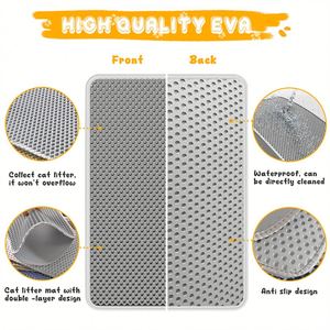 Meilleure vente d'usine tapis de litière pour chat confortable EVA et fond de tamis en maille moderne étanche antidérapant conception fabriqué à la machine - Product Image 4
